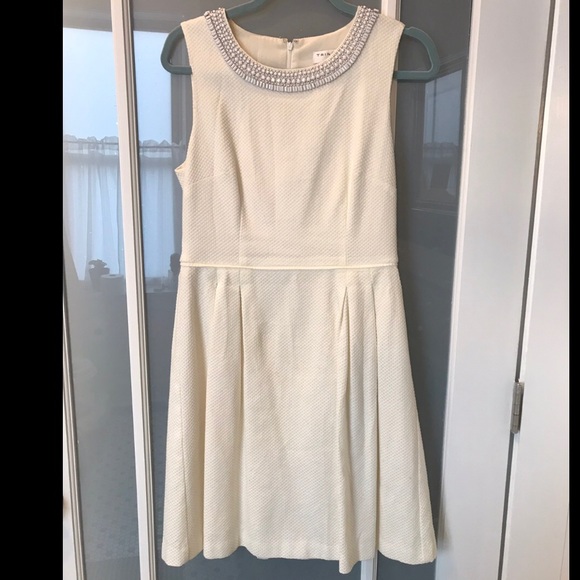 Trina Turk Dress 8 - Ivory/Cream w/ Beaded Collar - Picture 2 of 8